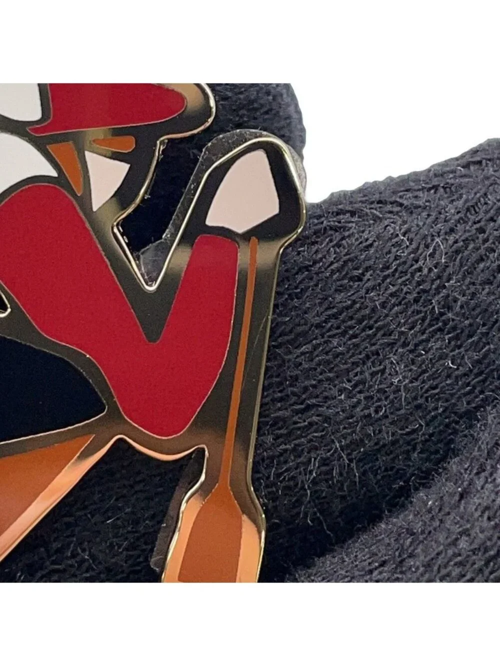 ★SOLD★ Hermes Scarf Ring Stein Brass Rouge Ash Black White - Picture 5 of 7